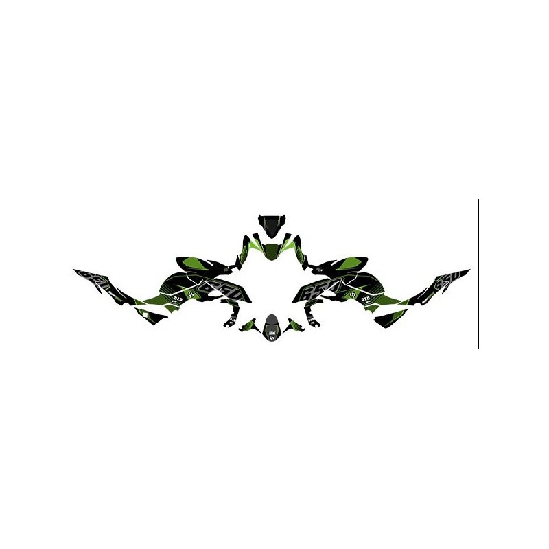 Kit grafiche adesivi KAWASAKI Z650 verde nero-501022 | RiMotoShop
