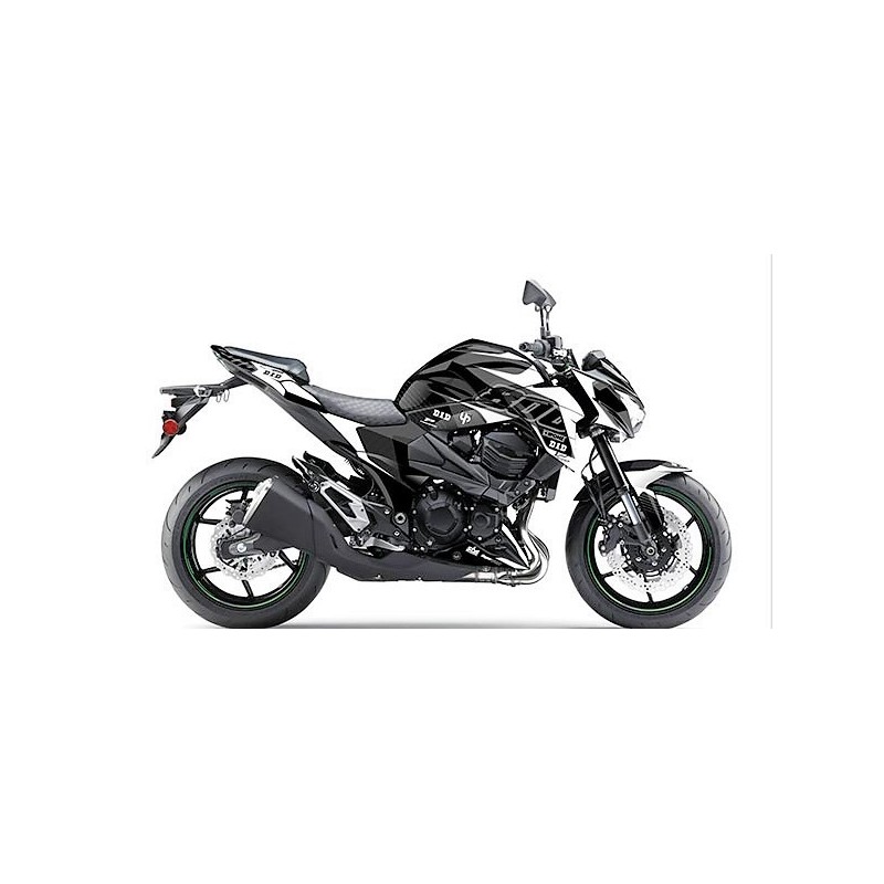 Kit gráfico - pegatinas 13 16 Kawasaki Z800 negro BIANCO