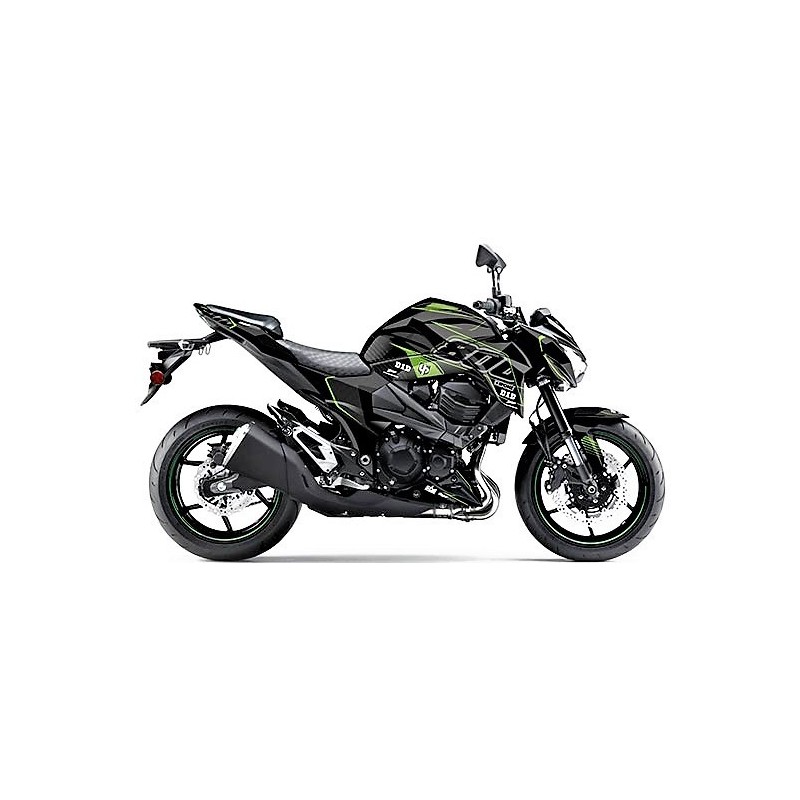 Graphics Kit Stickers 2013 2016 KAWASAKI Z800 BLACK GREEN-501005 | RiMotoShop