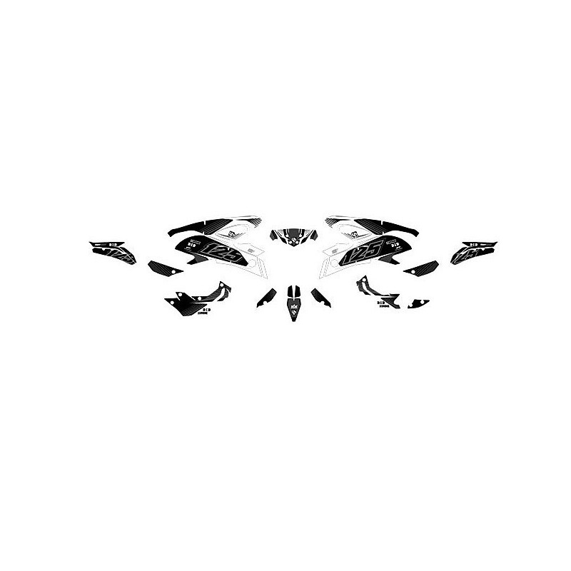 Graphics Kit Stickers 2015 2017 YAMAHA MT125-501019 | RiMotoShop