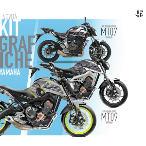 Kit grafiche adesivi 2015 2017 YAMAHA MT125 nero-bianco-501019|RiMotoShop