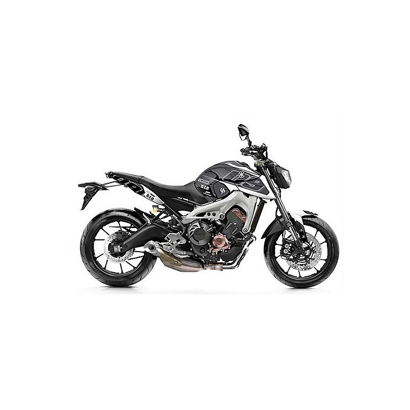 adhésifs Graphics Kit YAMAHA MT-09 2015 2017 NOIR-BLANC-501016-RiMotoShop