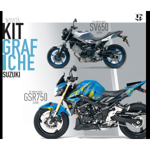 Graphics Kit Stickers SUZUKI GSR750 2008 2016 BLACK - GRAY-501012 | RiMotoShop