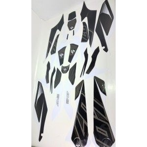 Graphics Kit Stickers YAMAHA MT-07 2014 2017 BLACK-WHITE-501018 | RiMotoShop