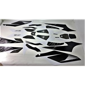 Graphics Kit Stickers YAMAHA MT-07 2014 2017 BLACK-WHITE-501018 | RiMotoShop