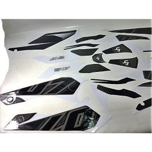 Graphics Kit Stickers YAMAHA MT-07 2014 2017 BLACK-WHITE-501018 | RiMotoShop